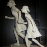 air raid survivors,Wax model